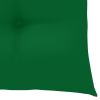Patio Chairs with Green Cushions 4 pcs Solid Teak Wood