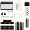 Solar Powered House Numbers LED Light Dusk To Dawn Address Plaque Sign Waterproof Wall Mount Ground Stake Number Plate Lamp for House Yard Garden Stre
