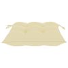 Dining Chairs 4 pcs with Cream White Cushions Solid Teak Wood