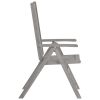 Patio Reclining Chairs 3 pcs Gray Solid Acacia Wood