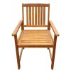 Patio Chairs 2 pcs Solid Acacia Wood Brown