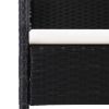 Patio Chairs 4 pcs Poly Rattan Black