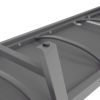 Outdoor Chaise Lounge Chair; Five-Position Adjustable Aluminum Recliner; All Weather For Patio; Beach; Yard; Pool(Grey Frame/Dark Grey Fabric)
