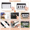 Solar Powered House Numbers LED Light Dusk To Dawn Address Plaque Sign Waterproof Wall Mount Ground Stake Number Plate Lamp for House Yard Garden Stre