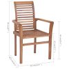 Dining Chairs 6 pcs with Taupe Cushions Solid Teak Wood