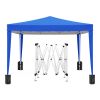 10x10 EZ Pop Up Canopy Outdoor Portable Party Folding Tent with 4 Removable Sidewalls + Carry Bag + 4pcs Weight Bag