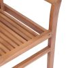 Dining Chairs 6 pcs with Taupe Cushions Solid Teak Wood