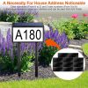 Solar Powered House Numbers LED Light Dusk To Dawn Address Plaque Sign Waterproof Wall Mount Ground Stake Number Plate Lamp for House Yard Garden Stre