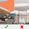 16'x16' Square Sun Shade Sail/Bright Orange