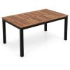 7 Pieces Rattan Patio Dining Set with Stackable Chairs and Umbrella Hole