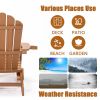 TALE Folding Adirondack Chair with Pullout Ottoman with Cup Holder, Oversized, Poly Lumber, for Patio Deck Garden, Backyard Furniture, Easy to Install