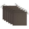 Dining Chairs 6 pcs with Taupe Cushions Solid Teak Wood