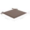 Dining Chairs 6 pcs with Taupe Cushions Solid Teak Wood