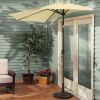 10 Ft Half Umbrella AL/beige
