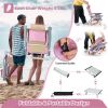 2 Pack 5-Position Outdoor Folding Backpack Beach Table Chair Reclining Chair Set