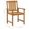 Patio Chairs with Cushions 8 pcs Solid Acacia Wood