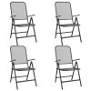 Folding Patio Chairs 4 pcs Expanded Metal Mesh Anthracite