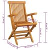 Patio Chairs with Anthracite Cushions 4 pcs Solid Teak Wood