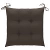 Patio Chairs with Taupe Cushions 4 pcs Solid Teak Wood
