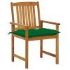 Patio Chairs with Cushions 8 pcs Solid Acacia Wood
