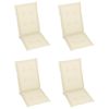 Patio Reclining Chairs 4 pcs with Cushions Solid Acacia Wood
