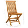 Patio Chairs with Green Cushions 6 pcs Solid Teak Wood