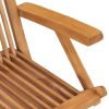 Patio Chairs with Red Cushions 4 pcs Solid Teak Wood