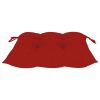Patio Chairs with Red Cushions 4 pcs Solid Teak Wood