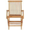 Patio Chairs with Red Cushions 4 pcs Solid Teak Wood